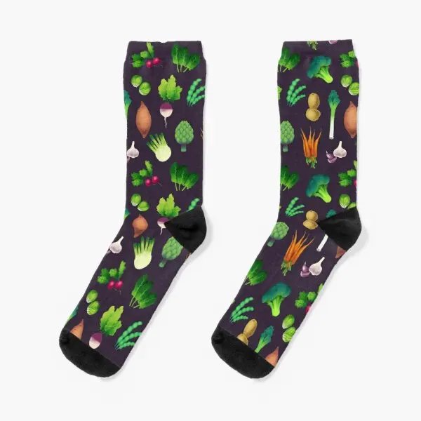 

Farmers Market Crew Socks Unisex Women Winter Ladies Pattern Mens Girls Comfortable Black Autumn Cute Cotton Cartoon Short