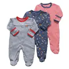 3 шт.партия, хлопковая одежда для маленьких мальчиков, осенне-весенние комбинезоны для новорожденных, комбинезоны с длинными рукавами для детей 0-12 месяцев, одежда для близнецов