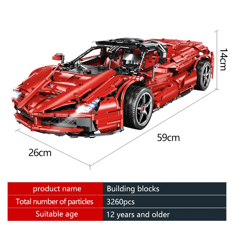 3260PCS City Remote Control MOC Sports RC /non-RC Car Building Blocks for Technical Motor Power Racing Bricks Toys Children | Игрушки и