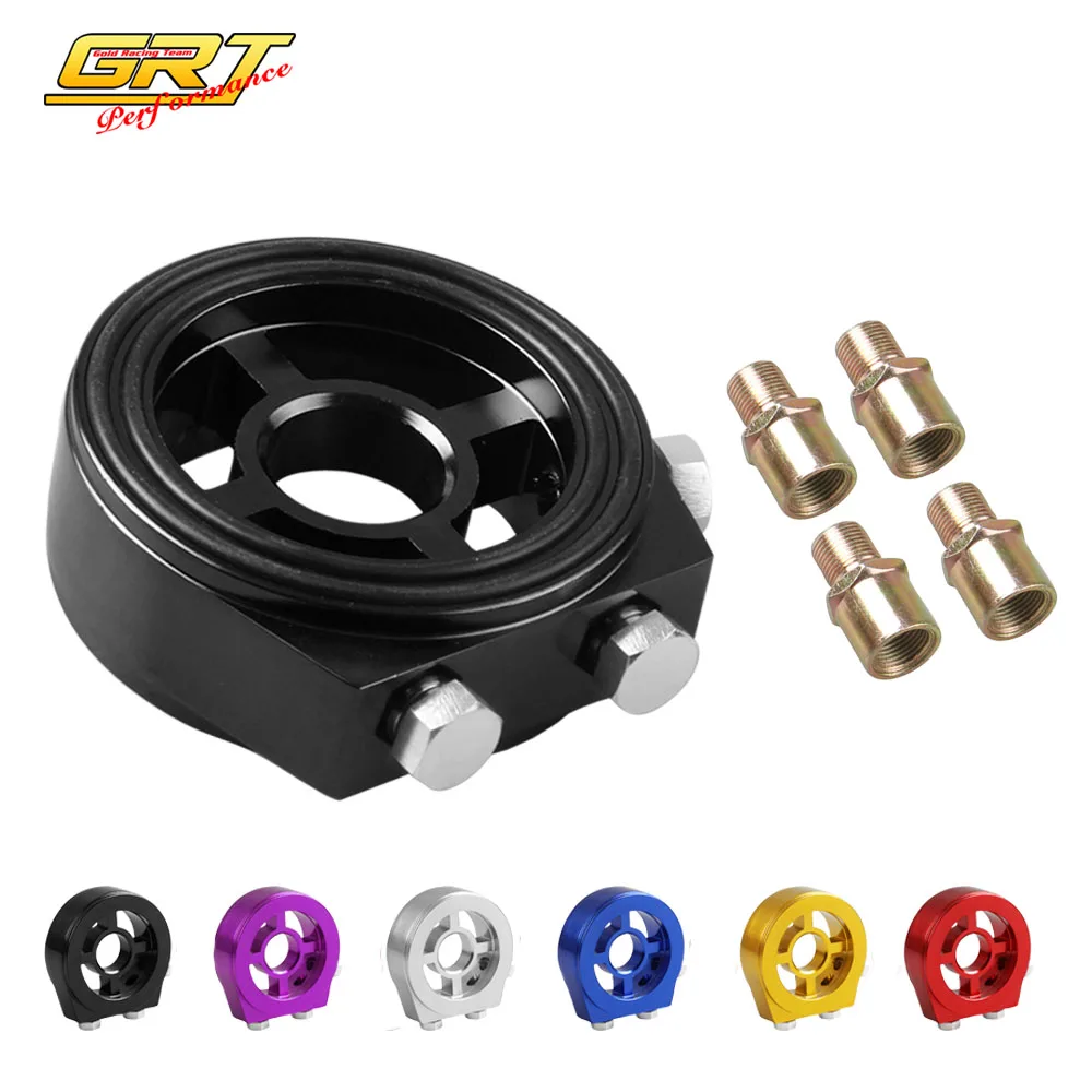 Масляный фильтр охладитель алюминиевый гонок датчик давления масла сэндвич