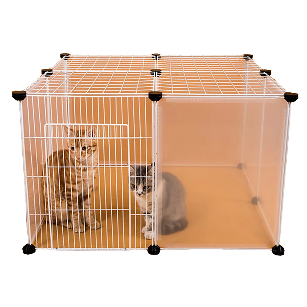 DIY Cats Cage Playpens Gate Transport Iron Fence Small Pets Exercise Training Aviary for Dogs Puppies Kennel Rabbit Enclosure