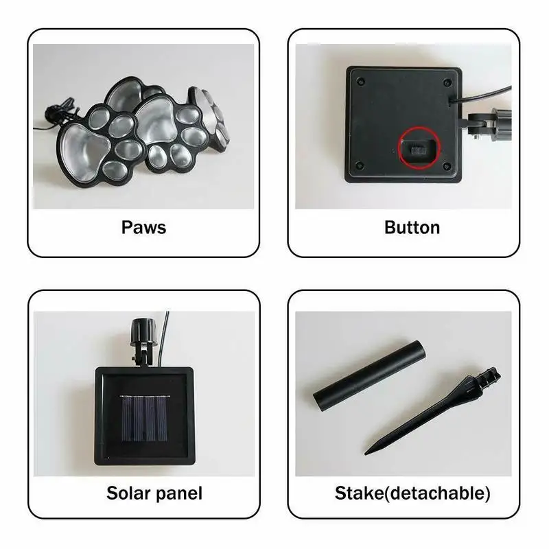 Светодиодный садовый светильник на солнечной батарее открытый