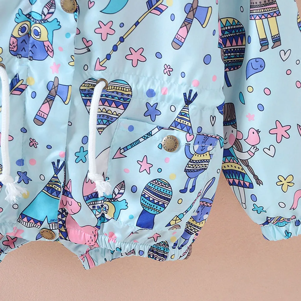 Детский Тренч с рисунком для мальчиков и девочек сезон весна осень Верхняя