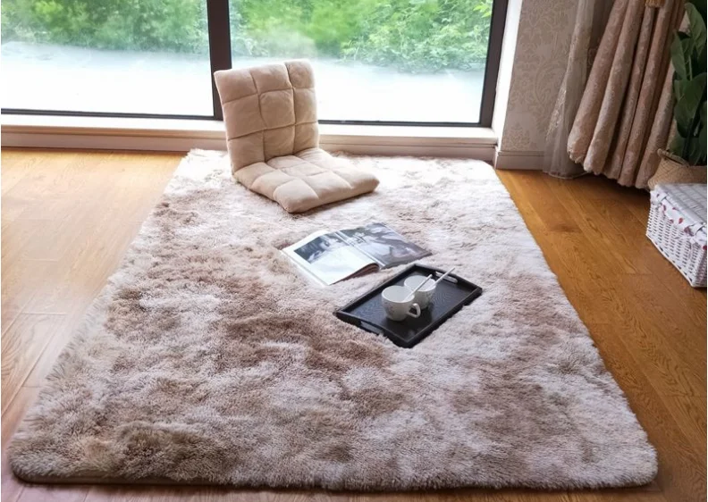 Современный мягкий ковер из чистого плюша для гостиной нескользящий большого