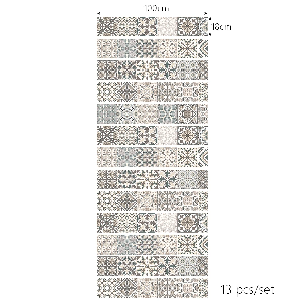 

Retro Nordic Patte Staircase Sticker For To The Second Floor Decorative Art Wall Decals Peel & Stick Removable Vinly Wallpaper
