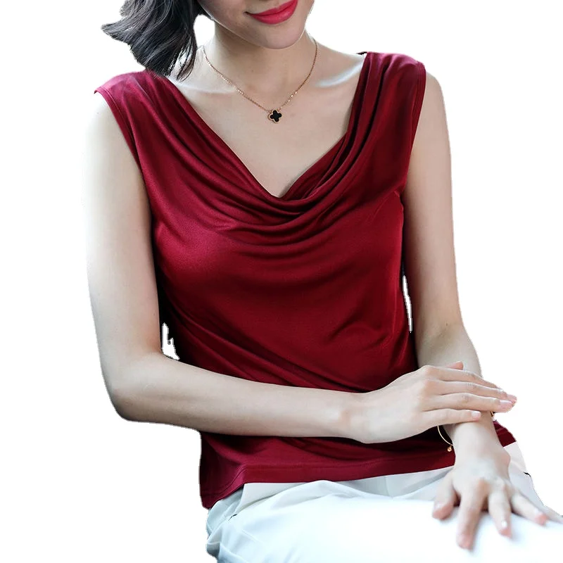 

Summer Silk Satin Top Camis Tanks Camisoles Adjustable Strappy Shirts Sexy Green AestheticTank Tops Femme Clothes Women