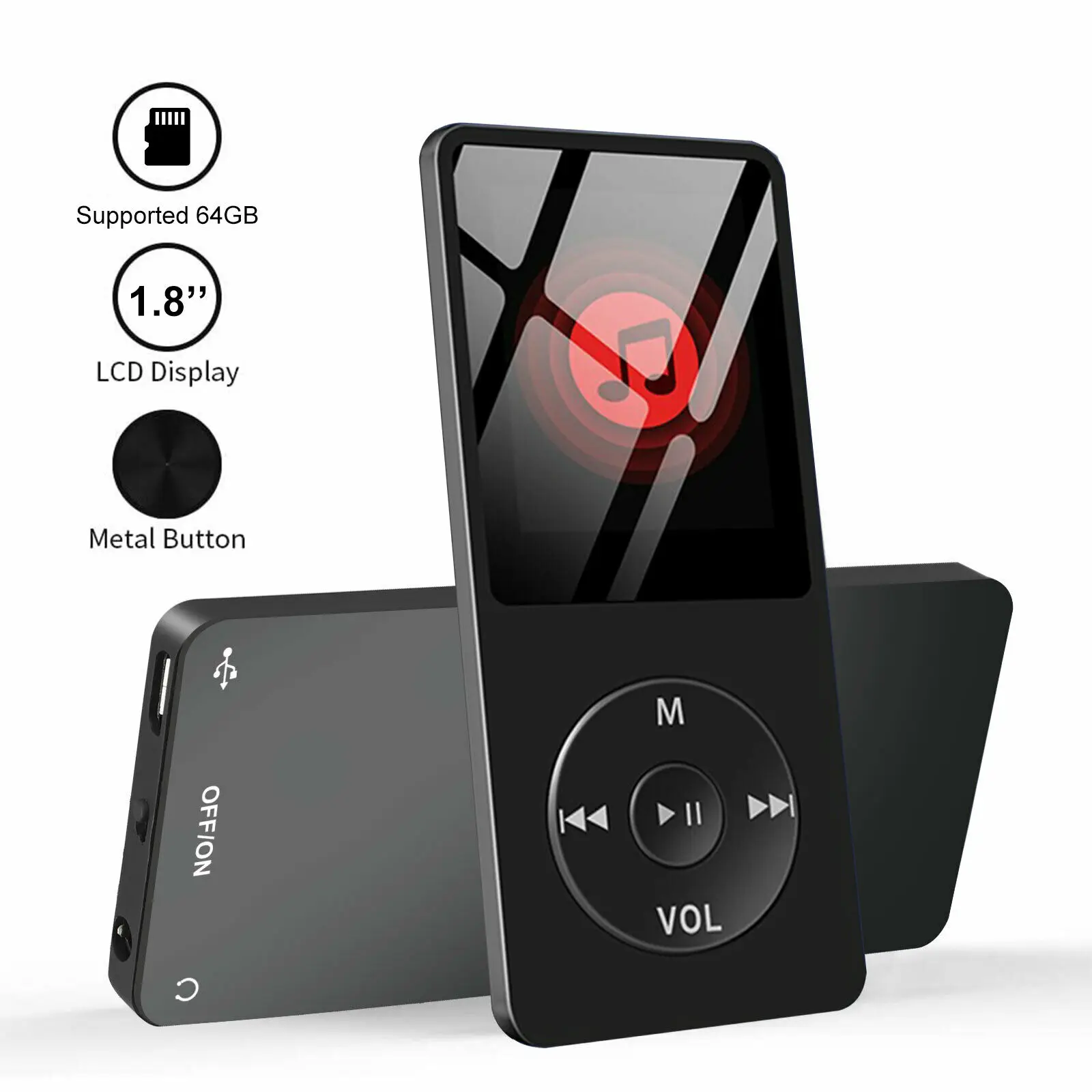 

Портативный mp3-плеер 16 ГБ, HIFI, спортивные музыкальные колонки, MP4 медиа, FM-радио, рекордер