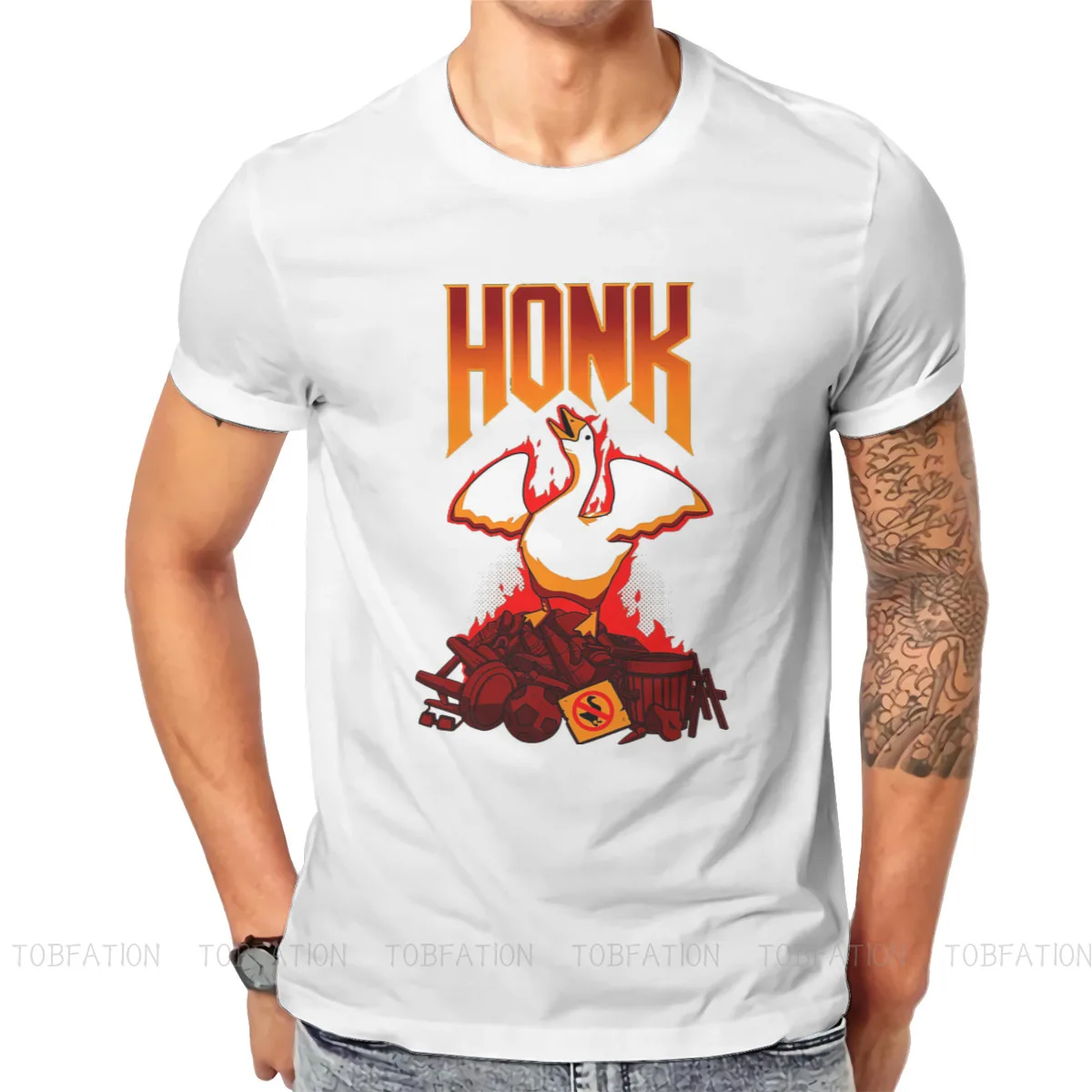 

HONK Style TShirt Doom Doomguy UAC Slayer Hayden Pierce FPS Comfortable Creative Gift Clothes T Shirt Stuff Hot Sale