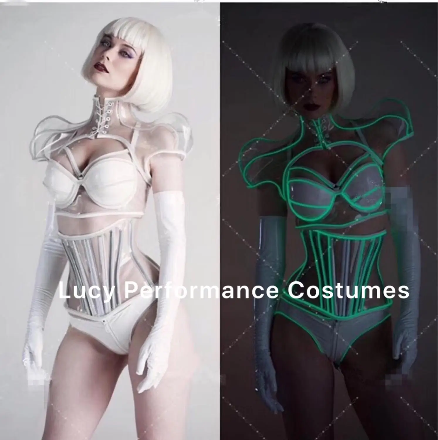 Флуоресцентный светильник Future Sense костюм для сцены вечерние костюмы фестиваля