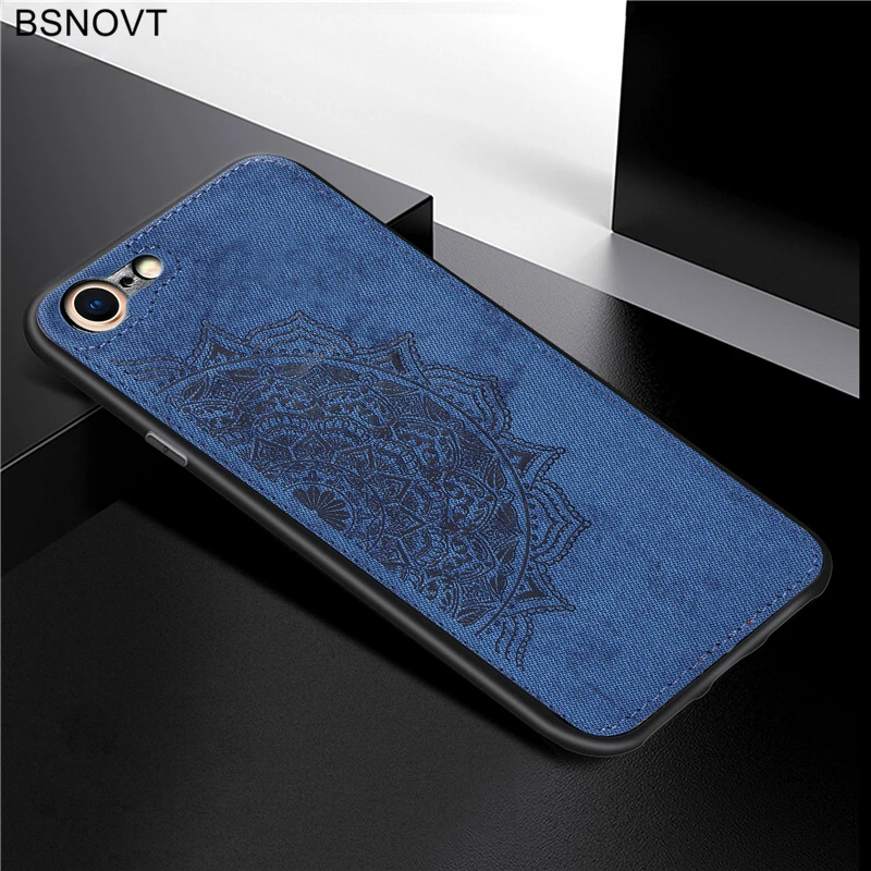 

For Apple iPhone 7 Case Soft TPU Frame Cloth Fabric Anti-knock Phone Case For iPhone 8 Cover For iPhone 7 / iPhone 8 Case BSNOVT