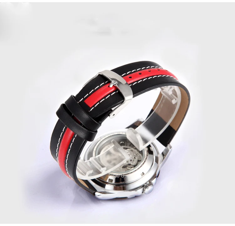 Модные Мужские автоматические механические часы с большим циферблатом военные