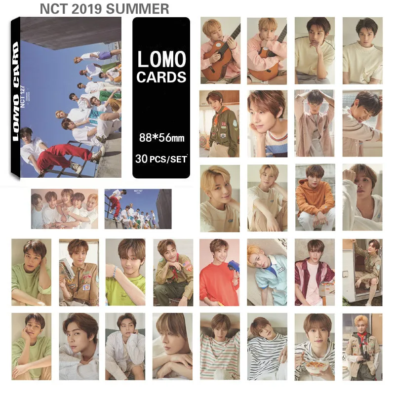 [MYKPOP]NCT 2019 Летний набор подарочной коробки для карт LOMO 30 шт. коллекция фанатов KPOP