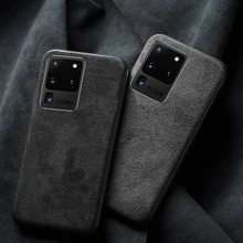 Genuine Leather Phone Case For Samsung Galaxy S22 Ultra S10 Lite S10e S8 S9 Plus S7 Edge Internet celebrity Suede back cover