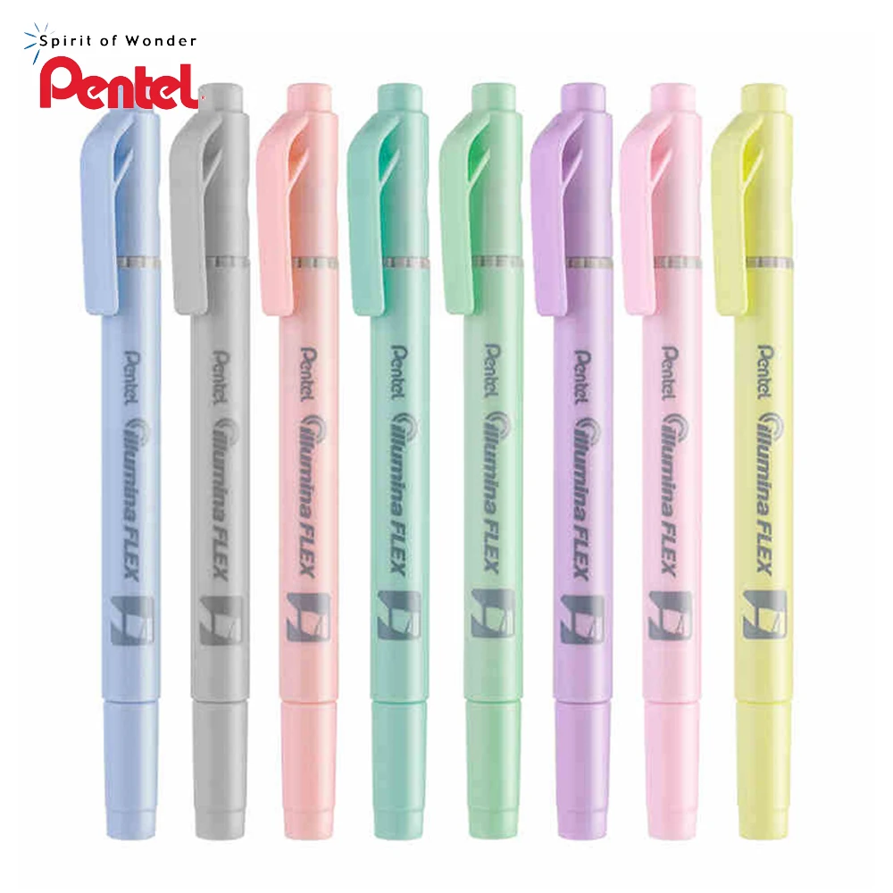 

1 шт. двухсторонний маркер Pentel SLW11P маркер Макарон цветной маркер ручка на водной основе ручка для учёта студентов