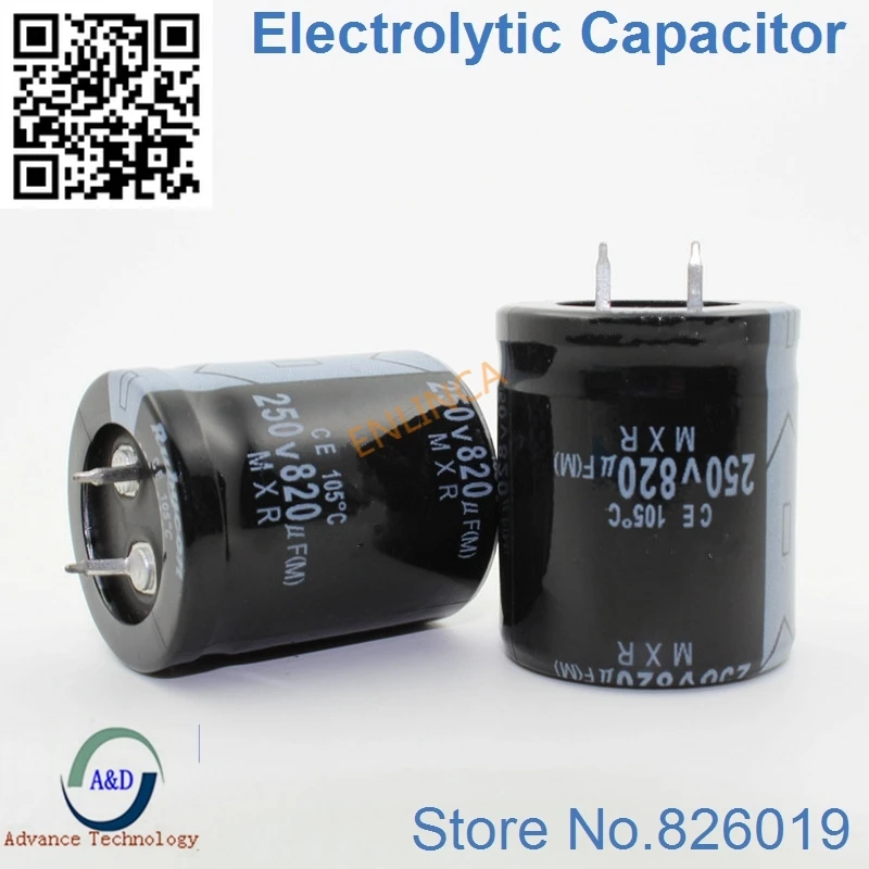 

2pcs/lot 250V 820UF Radial DIP Aluminum Electrolytic Capacitors size 30*35 820UF 250V Tolerance 20%