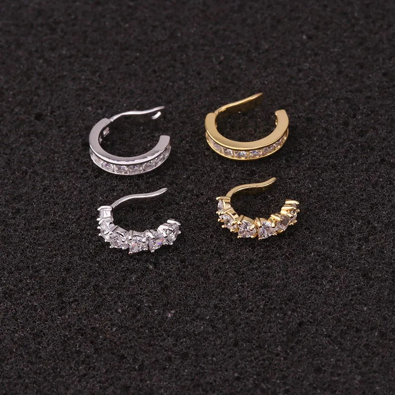 

1PC Adjustable Cz EarNo Piercing Conch Cuff Clip Earring Cartilage Helix Conch Fake Piercing women accessoriesJewelry