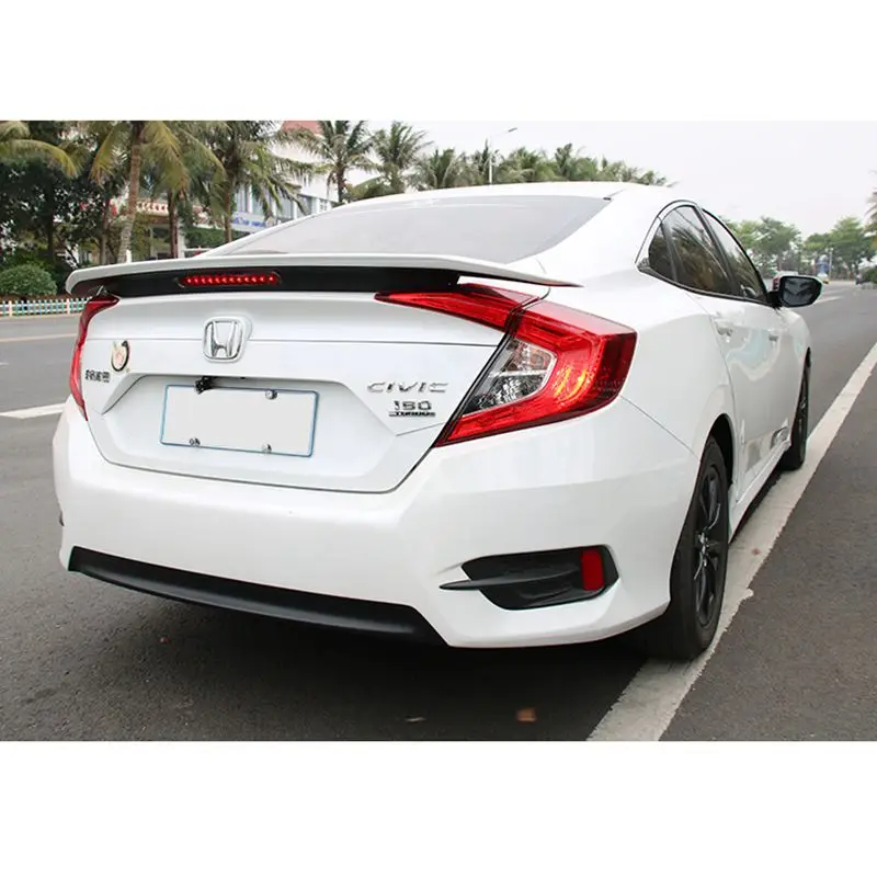 Для Honda Civic спойлер 2016 2017 автомобильный Стайлинг ABS пластик Неокрашенный задний