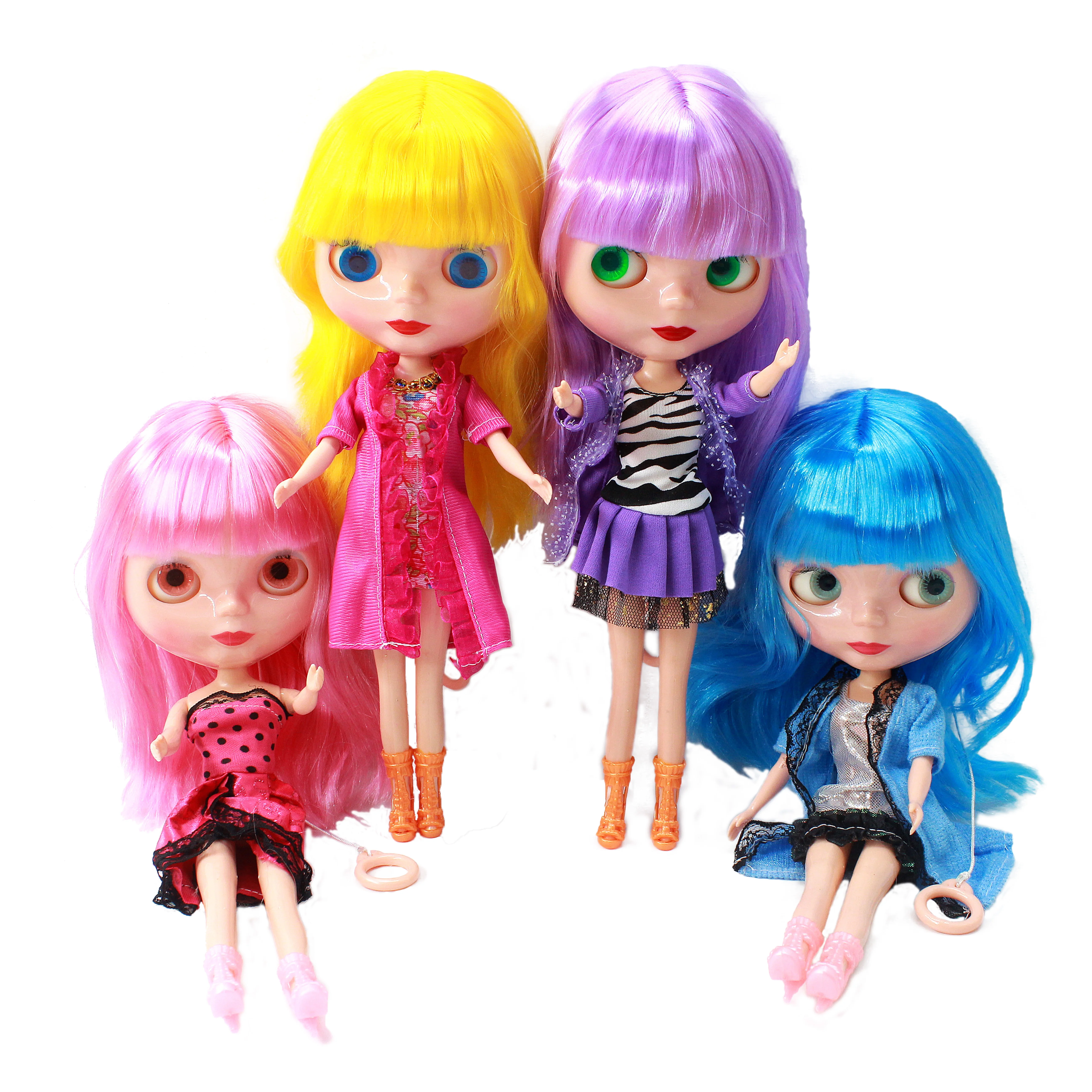

30cm Joint BJD Dolls for Girl Fashion Blyth Doll Colour Hair DIY body Makeup Nude Doll Dress Up Toys for Girls GIFT