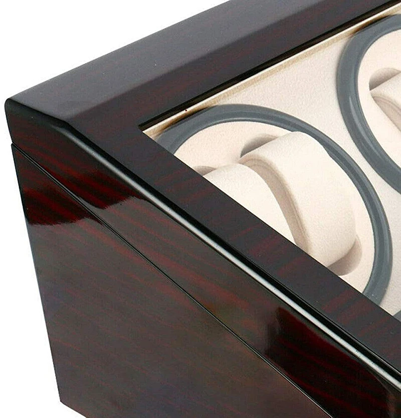 Автоматическая намотка для часов 4 + 6 деревянная коробка с блоком питания