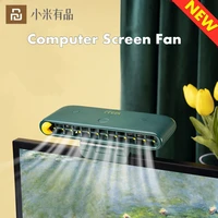 youpin computer fan screen fan desk table laptop usb fan new dual purpose mini fan monitor fan for make up study reading fan
