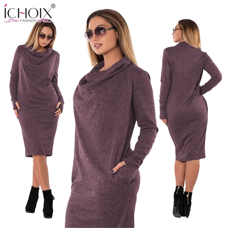 Женское зимнее платье водолазка до колен 5xl 6xl|Женские платья| |