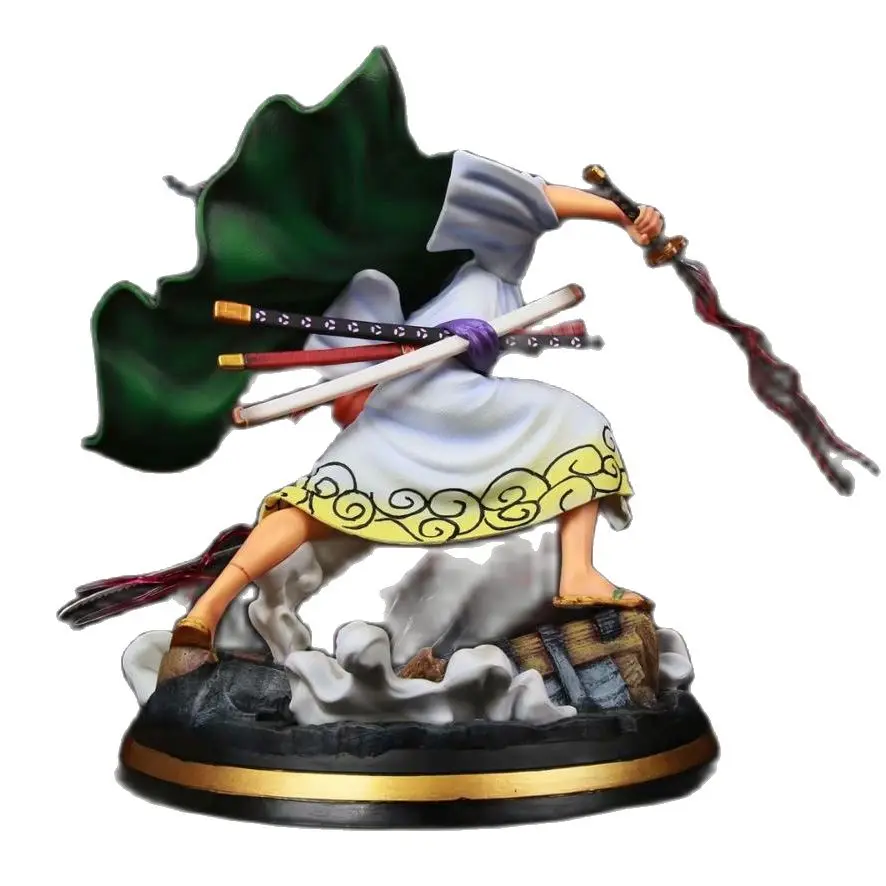 

New 1/6 Anime Kimono Roronoa Zoro Battle Ver. GK Statue New Year Gifts For Children Three Thousand World Effect Action Figure