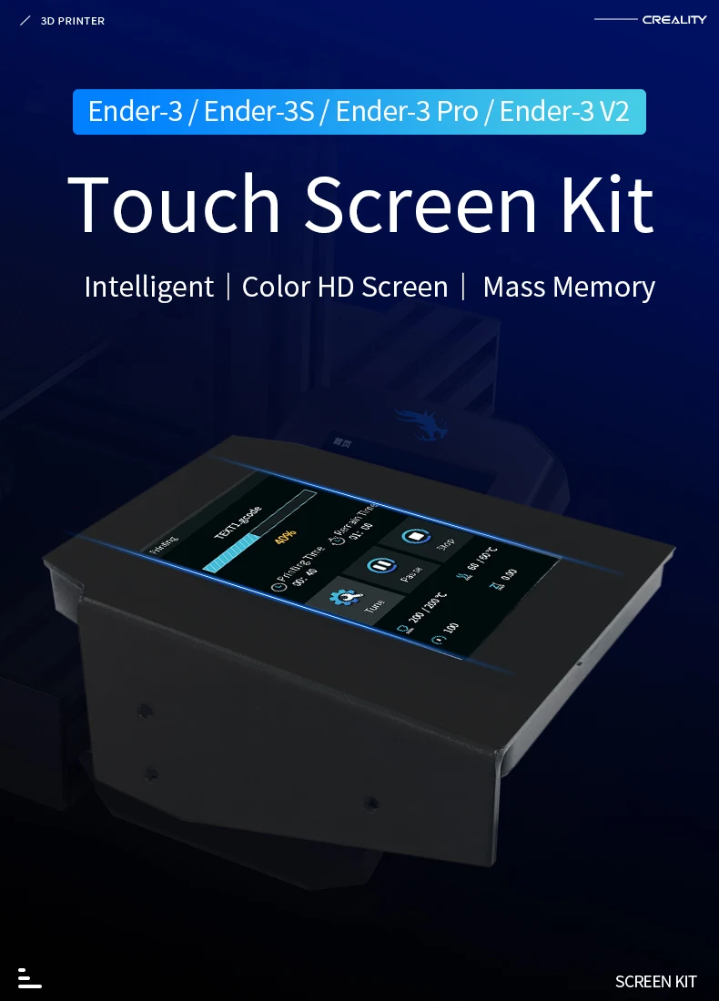 

CRELITY 3D Ender-3/Ender-3 Pro/Ender-3 V2 4.3 Inch Full-Color Touch Screen Upgrade Part