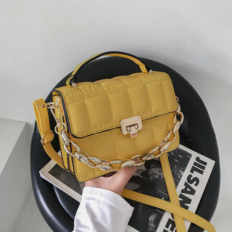 

Simple Luxury Solid Color Crossbody Bag PU Leather Shoulder Bag for Women Fashion Design Handbag and Purses Ladie