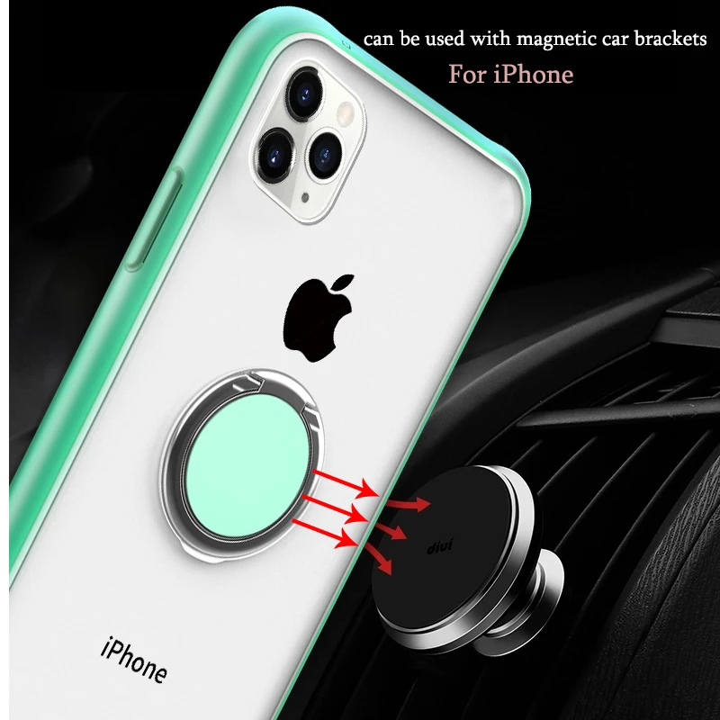 Новый чехол для iPhone 11 на магните с отделениями карт телефона кольцевым Пряжка Pro/11