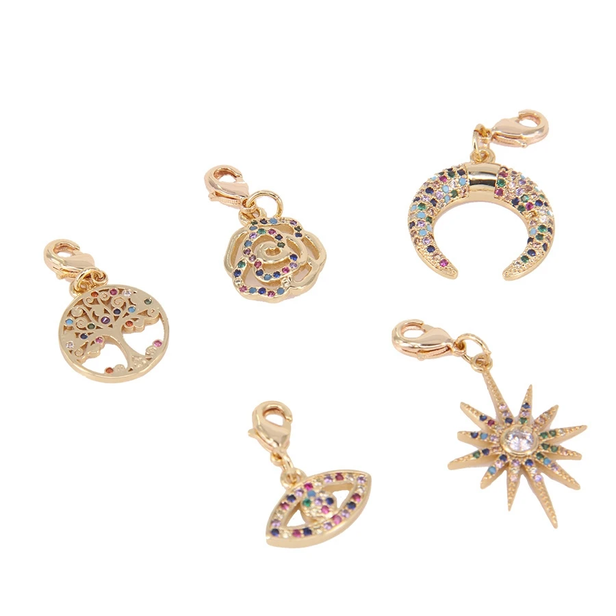 Hemiston Томас дерево глаз розовое солнце и луна Цвет циркон для женщин девушек