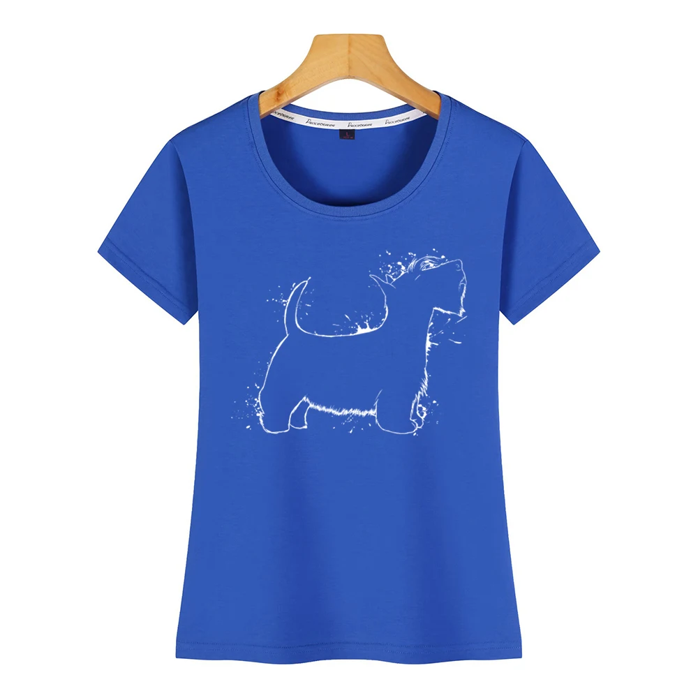 Женская футболка с принтом шотландского терьера | одежда