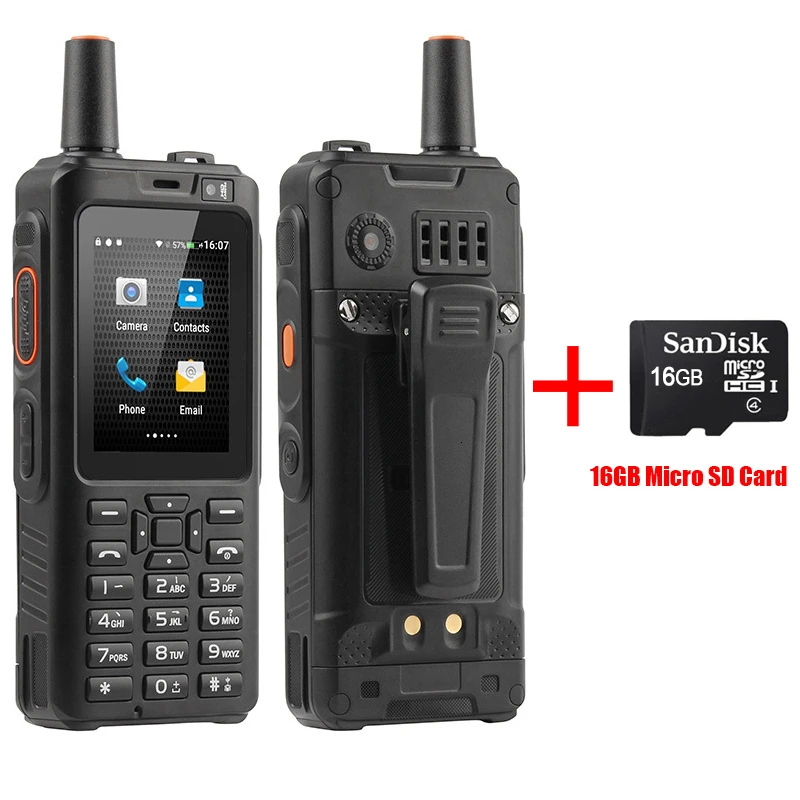 Add 16GB Memory card IP68 водонепроницаемый мобильный телефон 4000 мАч Zello Walkie Talkie 4G gps прочный смартфон Android 6,0 MTK6737M четырехъядерный Dual SIM F40 - Цвет: Add 16GB Memory card
