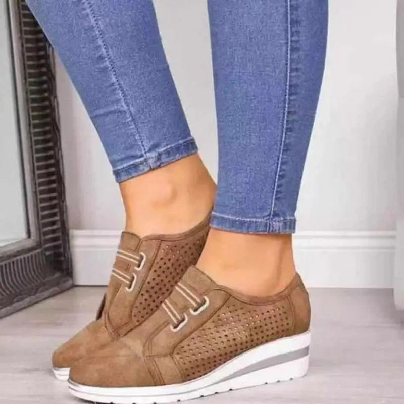 

Women Platform Sport Shoes Summer Sneakers Woman Bamboo green Female Womens Running Trainers Shoes canvas Non Slip loafers