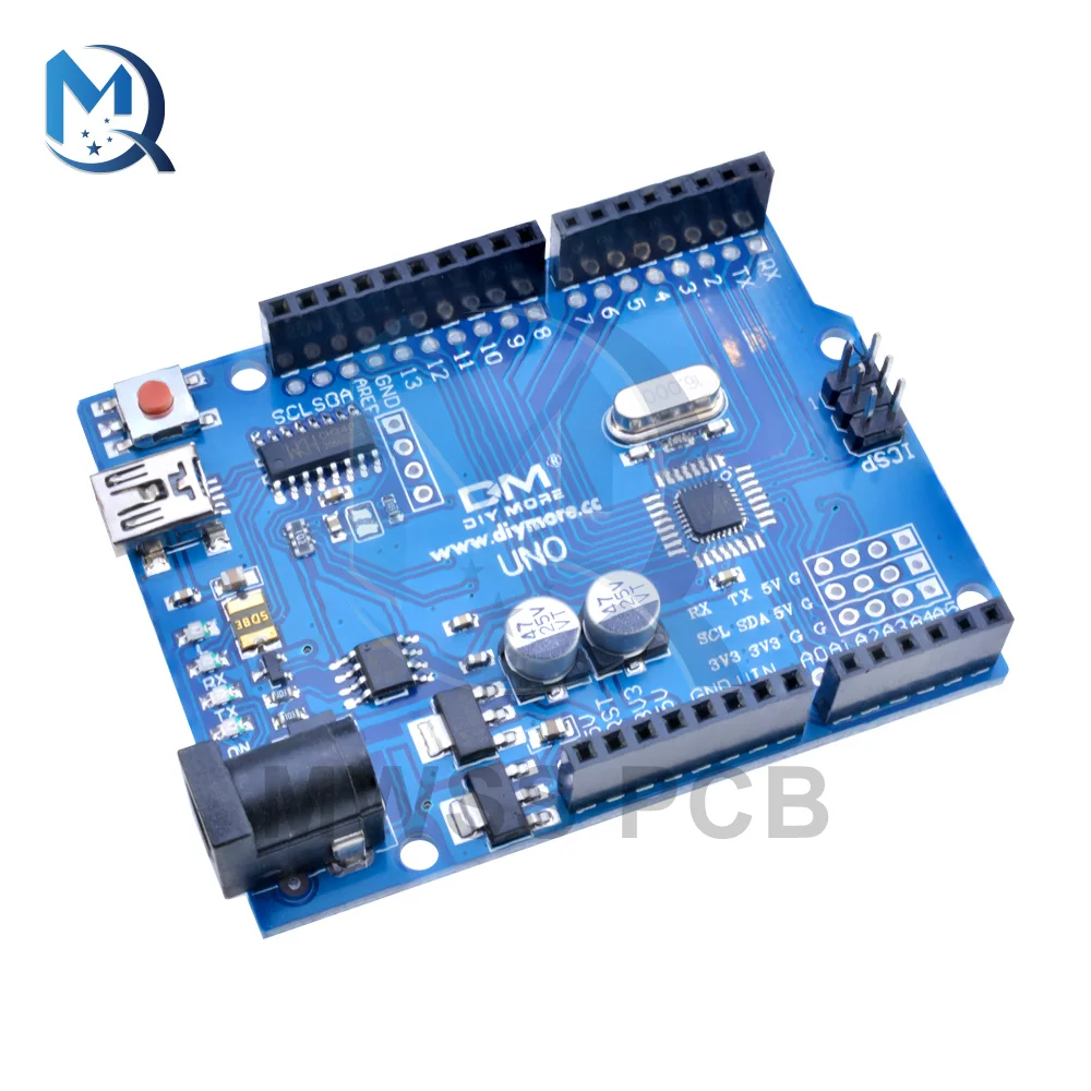

Mini USB Compatible Board Microcontroller For Arduino UNO R3 ATmega328P CH340 Module Replace ATmega16U2 Without USB Cable One
