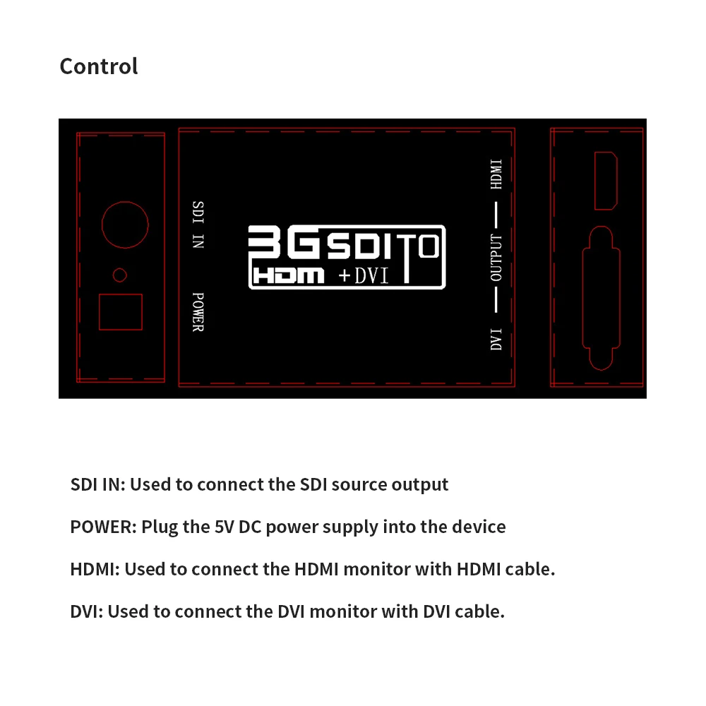 NK A8 3G SDI в HDMI + DVI конвертер 1080P HD видео SD сигналы с адаптером питания AU