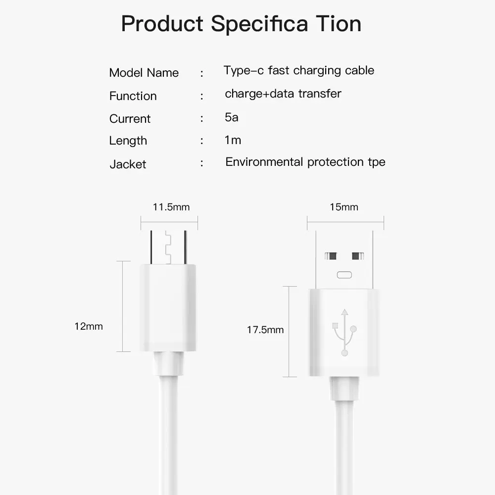 Для huawei USB 5A type C кабель P20 Pro lite mate 9 10 Pro P10 P30 lite V10 USB 3,1 type-C супер зарядный кабель