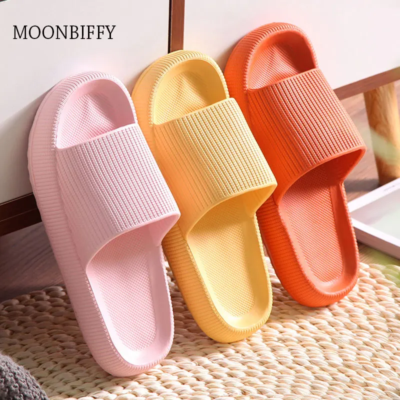 Sandalias antideslizantes gruesas universales de secado r&aacute;pido, Zapatillas de casa de suela gruesa, calzado de ba&ntilde;o, Sandalia de playa de verano-0