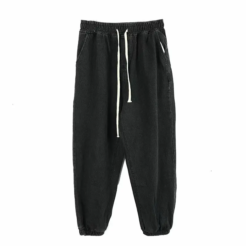 

Autumn Winter Men Jeans Korean Fashion Loose Joggers Streetwear Harajuku Jeans Cargo Pants Ankle-Length Mens Denim Trousers
