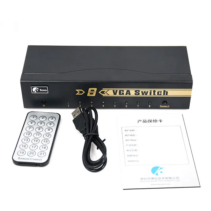 8 Порты и разъёмы VGA переключатель HD сплиттер четыре один подходит для