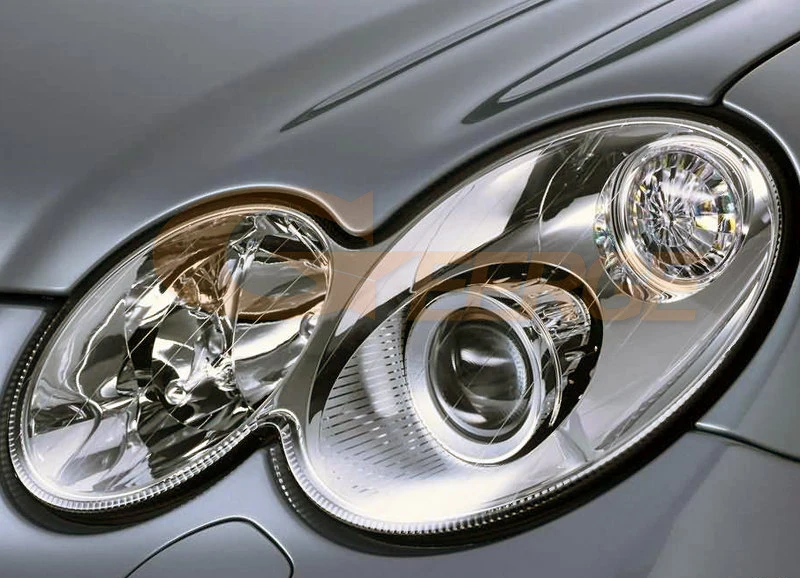 Отличные ультра яркие COB комплект светодиодов глаза ангела halo Кольца для Mercedes Benz