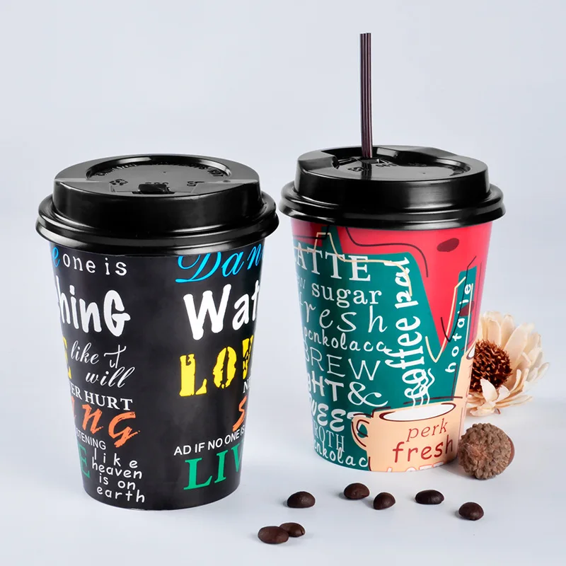 50 шт. американский стиль Творческий для маленьких одноразовые чашки кофе 450 мл