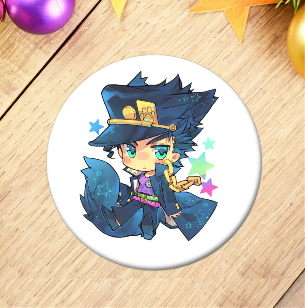 6 ; аниме «Jojo невероятное приключение значок косплея брошка мультфильм шпильки ювелирной коллекции Выпускной подарок рюкзаки кнопки для одежды - Окраска металла: 6