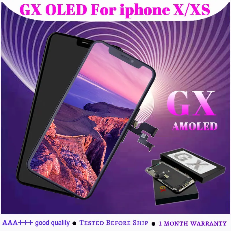 Replacement For iPhone X OLED LCD Display GX Digitizer Assembly iphonex Screen XS MAX Amoled 3D Touch | Мобильные телефоны и
