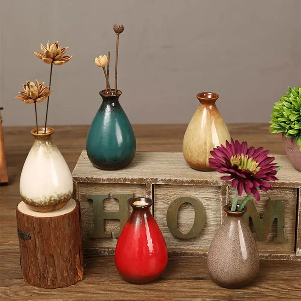 Керамическая Мини ваза изысканного дизайна гладкая глазурованная поверхность