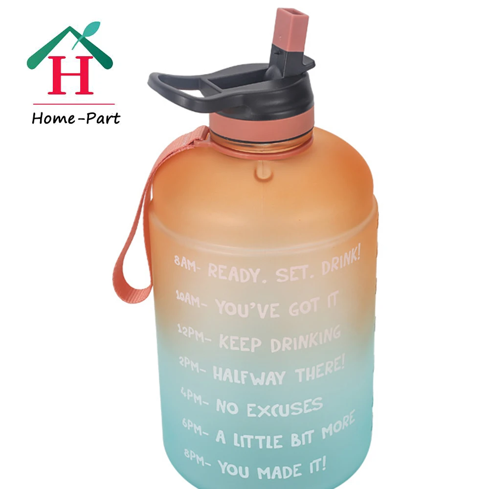 Бутылка для воды объемом 2 л ПЭТГ пластиковая бутылка прозрачная питья соломинка