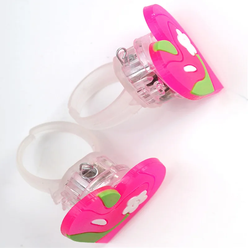 50 шт./упак. мультфильм палец кольцо силикона светящиеся кольца мигающий