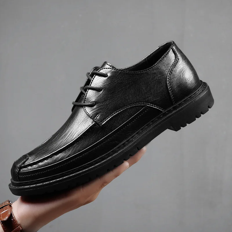 

Leather shoes men's British style men's leather business shoes wedding shoes party shoes all-match casual shoes