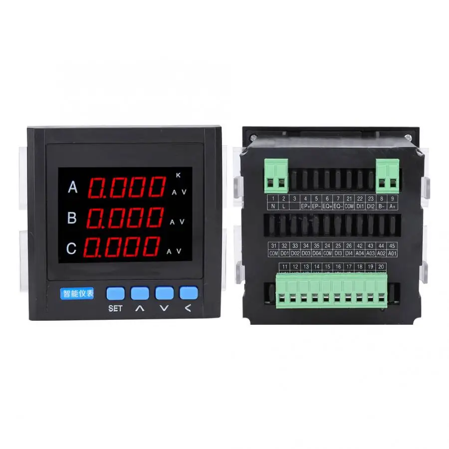 YG899UI 9XY 3 фазный Многофункциональный сегментный измеритель мощности 96x96