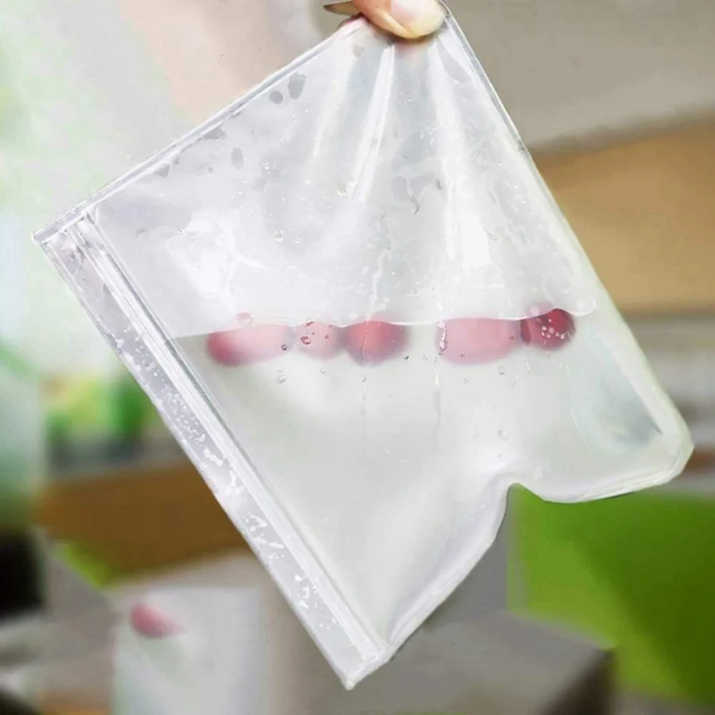 

Silicone Food Storage Containers Leakproof Containers Reusable Stand Up Zip Shut Bag Cup Fresh Bag Food Storage Bag