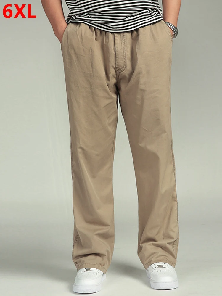 Весенне осенние тонкие большие ярды хлопковые повседневные брюки и свободные 6xl